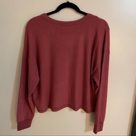 𝅺Z Supply “Express Your Elf” Striped Holiday Lounge Sweatshirt, Size S - Picture 4 of 6